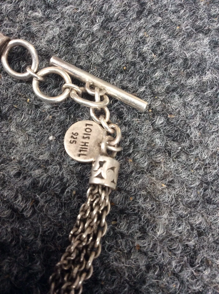 Impresionante Lois Hill Bali Indonesia plata esterlina 925 ornamentado collar de palanca Foto 4 de 4