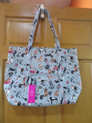 Vera Bradley BEST IN SHOW VERA TOTE Large Shoulder Bag dog puppies-RETIRED NWTS