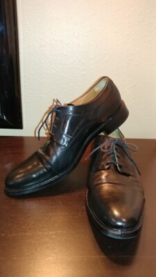 Cole Haan Grand.OS Mens 13 W Black Leather Cap Toe Derby Dress‎ Shoes C20155 s-l400.jpg main image 2