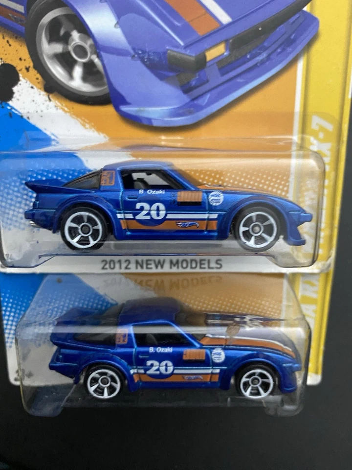 Lote de 2 - Hot Wheels 2012 nuevos modelos - Mazda RX-7 - AZUL JCCS MUY BUEN ESTADO Foto 2 de 2