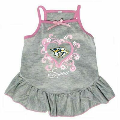 NASHVILLE PREDATORS DOG CAT PET TOO CUTE SQUAD JERSEY TEE DRESS CHEERLEADER PINK