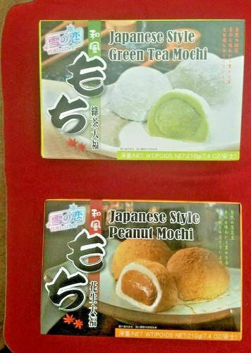 2 PACK YUKI & LOVE JAPANESE STYLE MOCHI PEANUT & GREEN TEA MOCHI