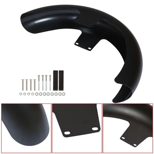 21" Wrap Matte Black Front Fender For Touring Electra Street Road Glide Baggers - Foto 3 di 8