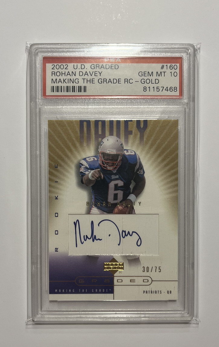 Rohan Davey Upper Deck Graded #160 Making the Grade RC-Gold