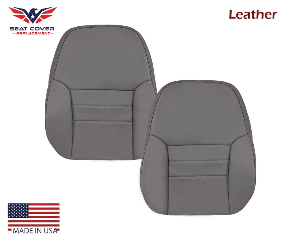 Серые кожаные полные чехлы на передние сиденья для Ford Mustang 1994 1995 1996 1997 1998 годов выпуска - Изображение 4 из 4