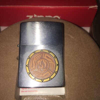 2000 Zippo Keeper Of The Flame Cigarette Lighter In Tin Can And