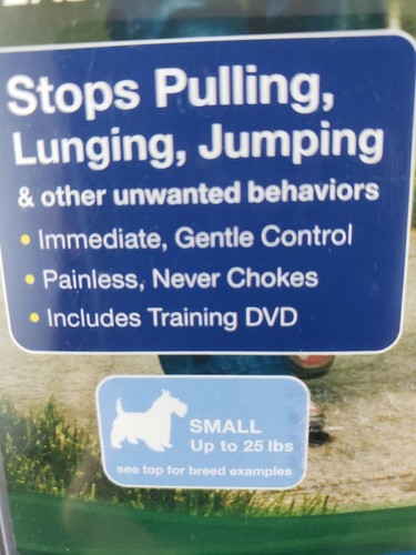 Cuello de cabeza Suave Leader para perro tamaño pequeño con DVD de entrenamiento, negro - Imagen 2 de 5