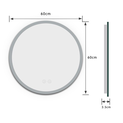 LED Bathroom Mirror Vanity Mirror, Anti-Fog Dimmable Front Lighted Makeup Mirror - Picture 31 of 66