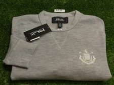 Ralph Lauren RLX Men's Tech Waffle Crew Golf Pullover C.C. Logo Grey Small