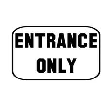 Sign Entrance Only Door Windows Wall Decal Sticker for Home Office Store Decor