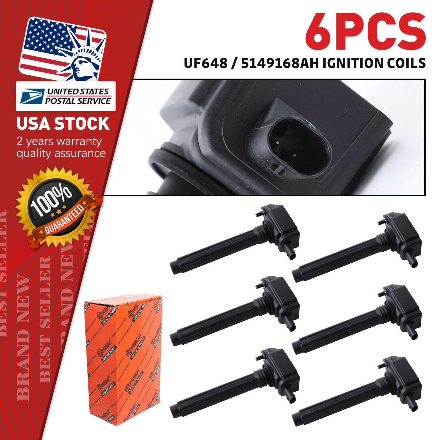 High Performance 6x Ignition Coils for Dodge Chrysler Jeep Ram VW 3.6L V6 UF648