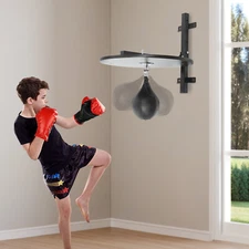 Heavy Duty Speed Bag Platform Boxing Training Reaction Equipment w/Punching Ball