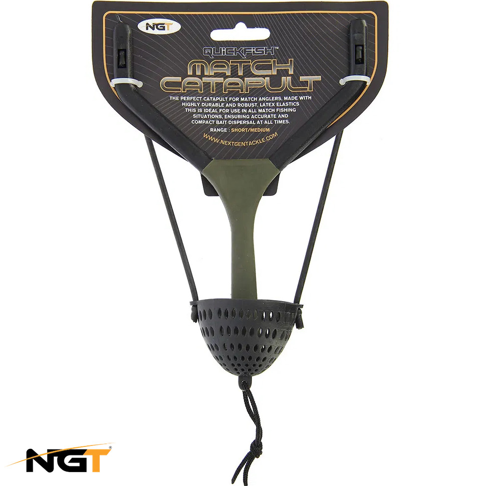 NGT Match Fishing Catapult For Boilies Pellets Maggots Ground Bait Durable