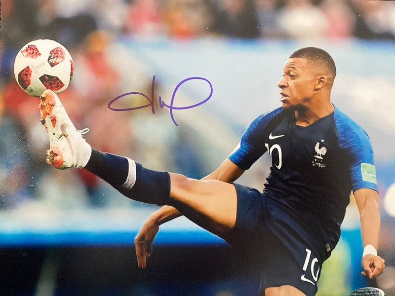 Kylian Mbappe Paris, St. Germain Signed 8x10 Photo W/COA