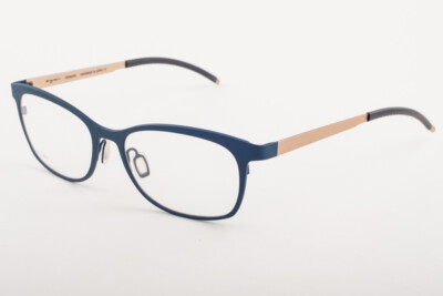 Orgreen GLINT 702 Matte Petrol Blue / Sandblasted White Gold Eyeglasses 53mm