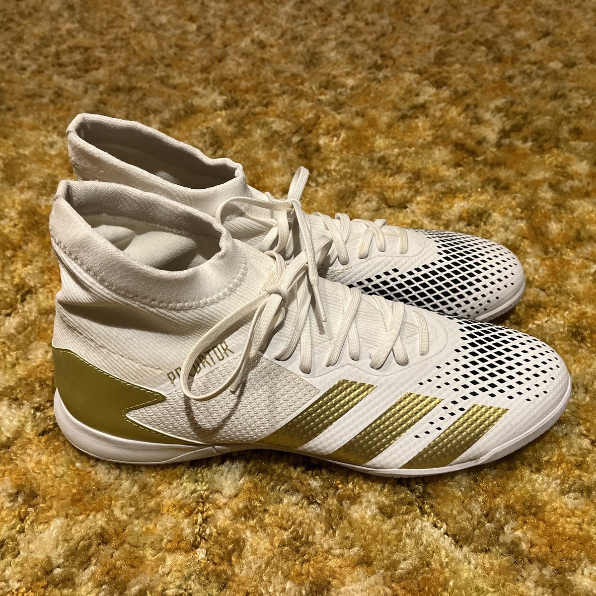 gold indoor soccer shoes