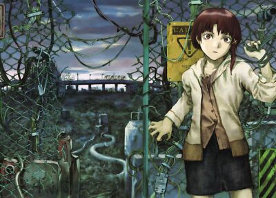 Anime serial experiments lain iwakura girls fence short Playmat