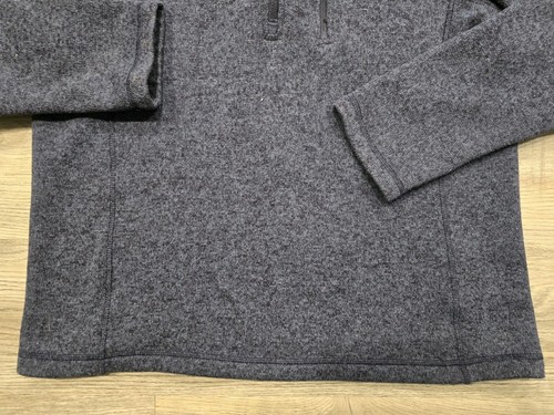 Woolrich Pullover Mens Large Navy Blue Fleece 1/2 Zip Pocket High Collar Sweater - Picture 11 of 17