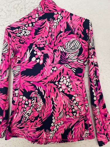 Lilly Pulitzer Womens S LUXLETIC Full Zip Jacket Pockets Kapri Jungle in Here - Picture 7 of 10