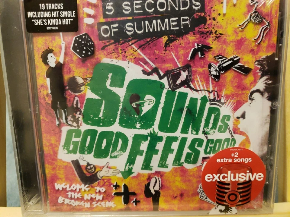 5 SECONDS OF SUMMER Sounds Good Feels Good CD OOP New LUKE Cover Target Deluxe - Image 4 of 4
