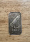 Vintage Silver Bullet 1 oz Silver Art Bar