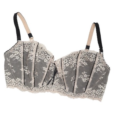 Elle Macpherson, Bralette, Größe: 80F, E72-261, Schwarz/Beige/Weiß #dNP