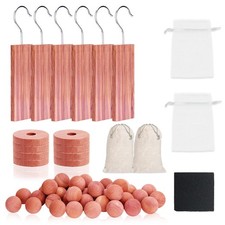 Cedar Blocks 40Pcs with Cedar Ball and Chips Natural Cedarwood Fresh Scented