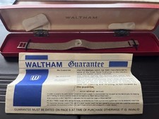 Vintage Waltham Ladies Watch-Swiss Made-Textured Bracelet-Original Box-Guarantee