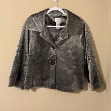 Emma James Soft Silver Velvet Coat