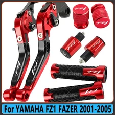 Red Motorcycle Brake Clutch Lever Handle Grip End Sets For YAMAHA FZ1 FAZER NEW
