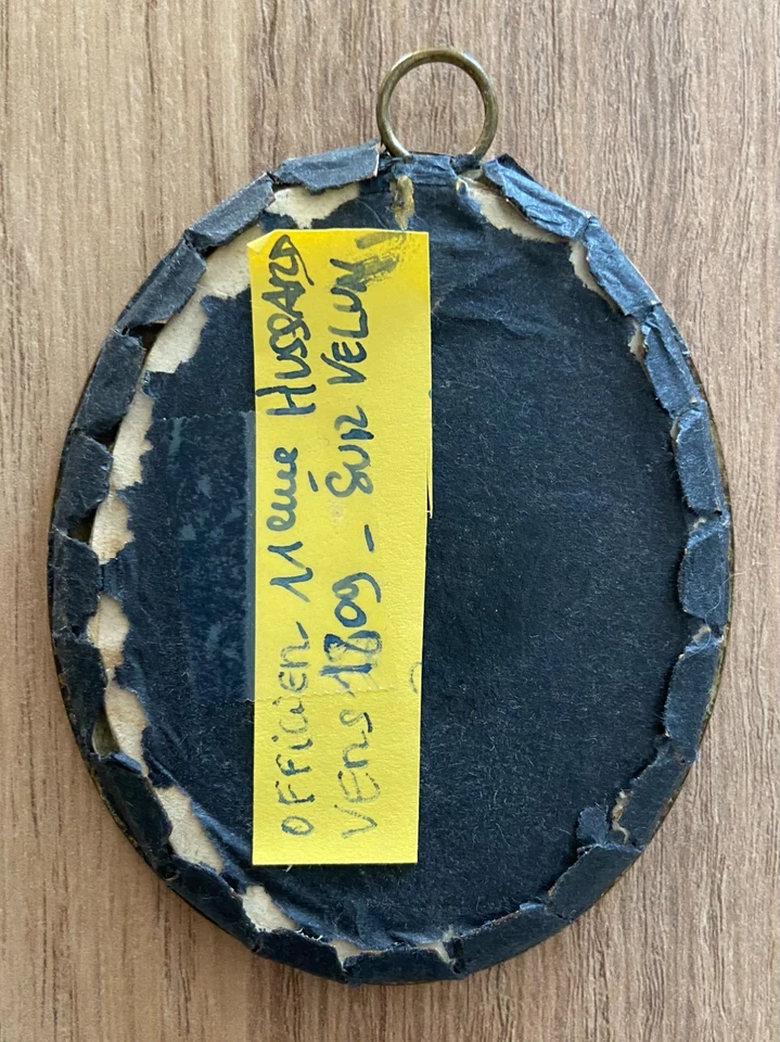 Miniature, portrait d'un Officier Hussard 1er empire vers 1809 - Photo 4/4