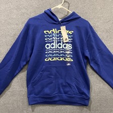 Adidas Repeated Graphic Boys Hoodie Youth Large New With Tags
