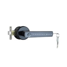 Smart Door Lever Lock 4-in-1 App Fingerprint Passcode Key Black with App