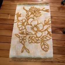 Mackenzie-Childs Parchment Check Bath Mat Rug Retired matching pieces available