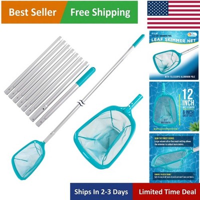 11.5ft Pool Leaf Skimmer Net with Telescopic Pole - Effortless Cleaning Solution