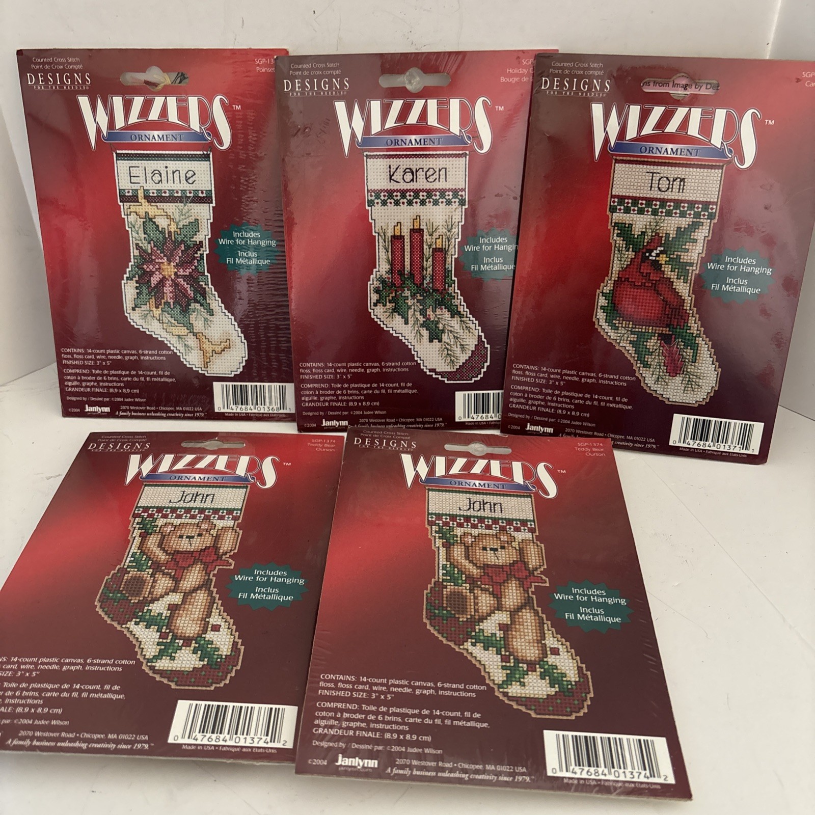 Stocking Ornaments Lot Of 5