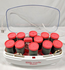 Conair More Big Curls Hot Rollers 12 Jumbo Curlers CHV12NR Large Velvet 6 Clips