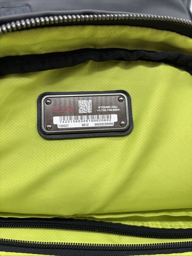 TUMI Backpack 6602023 Nylon & Leather Black Harrison Warren Bag Rare - Picture 8 of 15