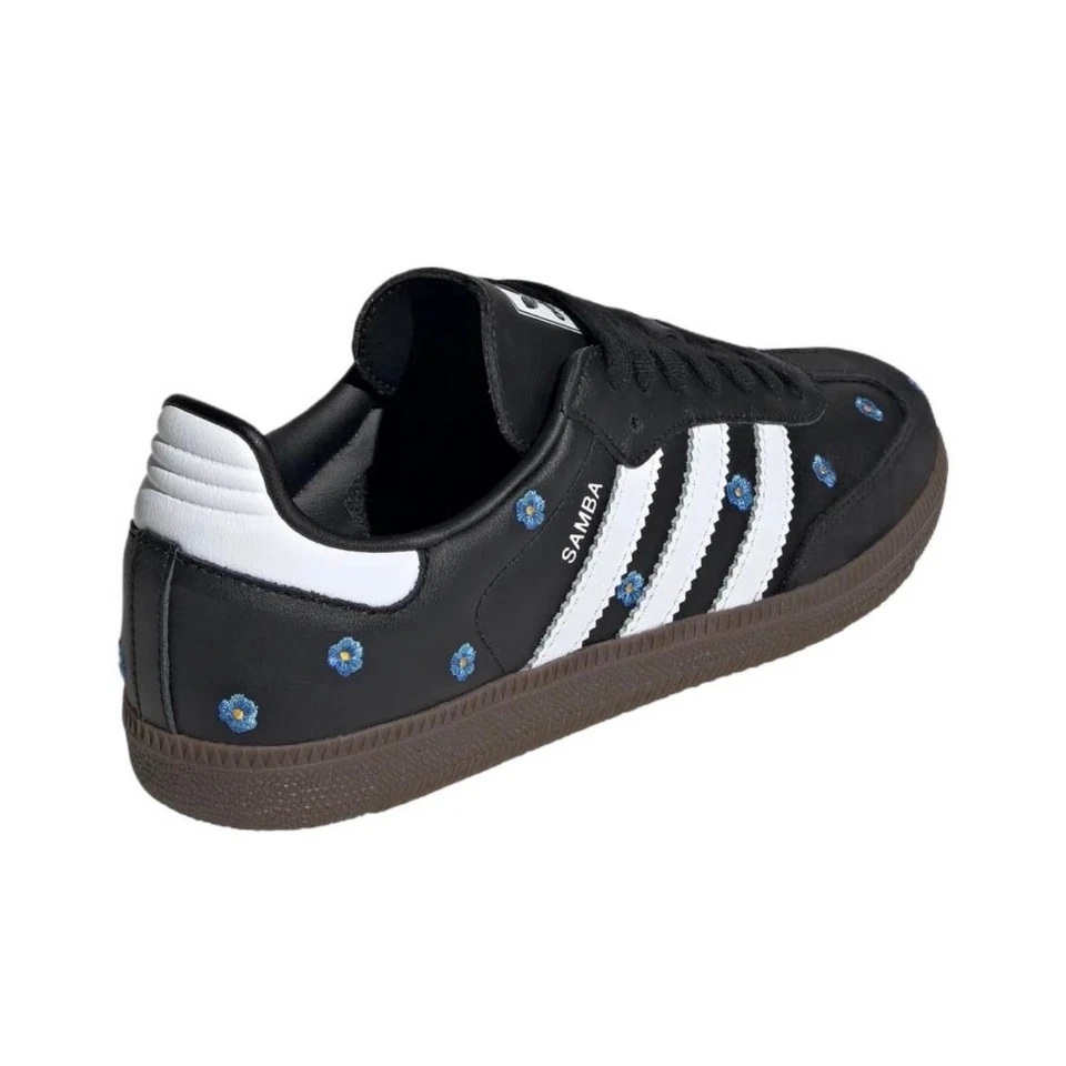 Adidas Originales Samba OG Negro Bordado Floral IF4397 Zapatos Informales Tenis Foto 4 de 4