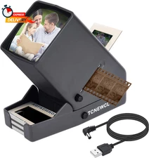 35Mm Slide and Film Viewer, Negative Scanner, Desk Top LED Lighted Illuminated V