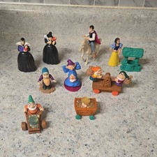 VINTAGE 1992 MCDONALD'S HAPPY MEAL TOYS SNOW WHITE SET OF 10 OPENED