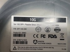 FS SFPP-PC05 5M 16ft 10G SFP Passive Direct Attach Copper Twinax Cable DAC