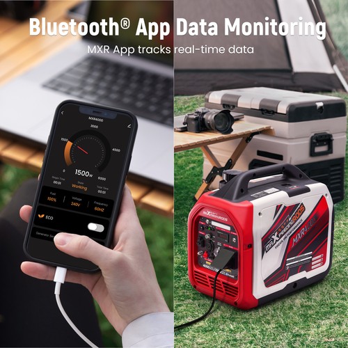 Smart Inverter Generator 3.2KW Rated Portable Petrol Digital Meter for Camping - Picture 2 of 18
