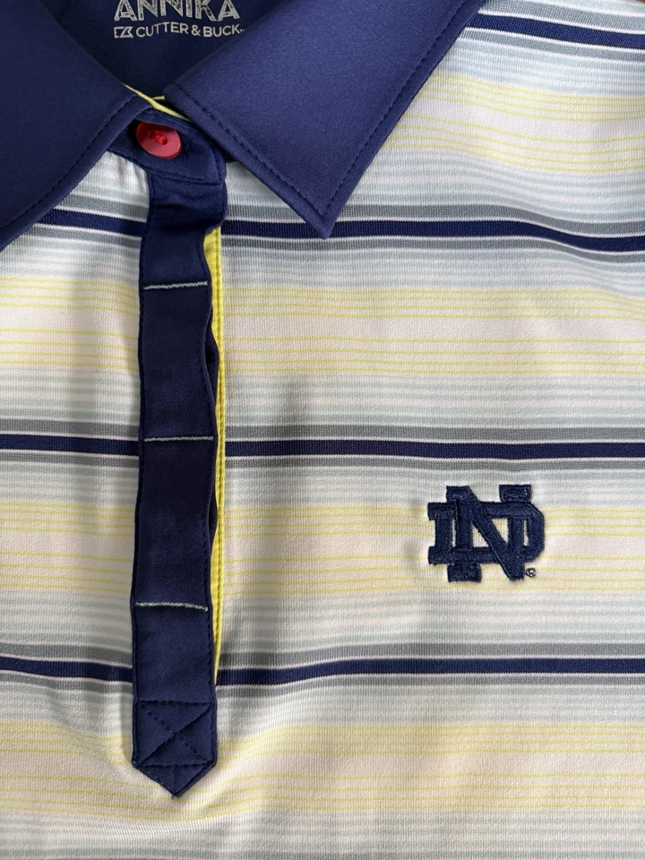 Camisa polo de golf Notre Dame Fighting Irish Annika Cutter & Buck para mujer S Foto 2 de 4
