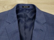Pronto Uomo Sport Coat Men's 42L Slim very trim Blue Two Button Double Vented