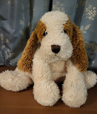 Vintage Littlewoods Lucy Brown Cream Beagle Dog Soft Plush Toy 13"