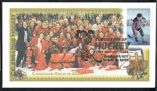 USA 2017 Canada FDC: The History of Hockey Homemade Rare Cachet -  CANADA GOLD 