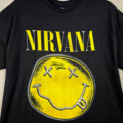NIRVANA Shirt Mens Large Black KURT COBAIN DAVE GROHL Album Music Grunge NWT