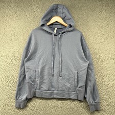 Alo Hoodie Womens Small Blue Hooded Sweatshirt Sweater Yoga Gym Sports Athletic