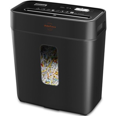 Paper Shredder for Home Use,6-Sheet Cross-Cut Shredder,Also Shred Card/Clip/S...